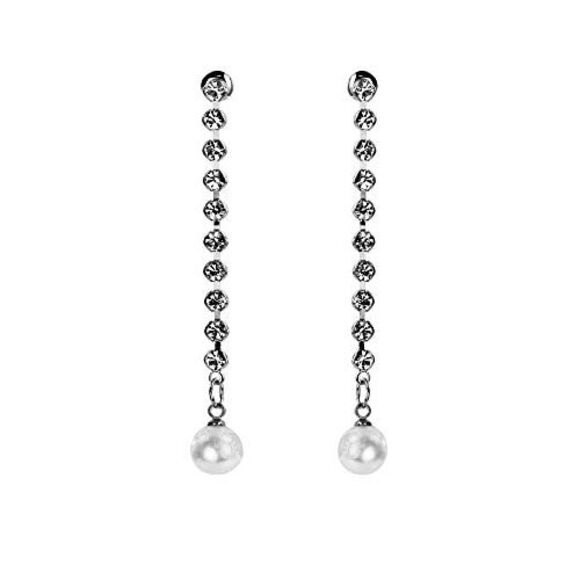 Pearl & Crystal Earrings - Picture 3 of 4